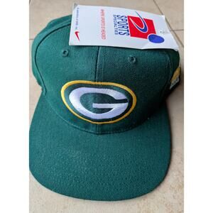 NEW Green Bay Packers 90s Sports SPECIALTIES snapback Plain Logo hat NFL Pro vtg